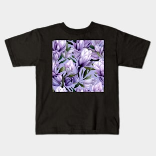 Lavender Flower Pattern Type 1 Kids T-Shirt